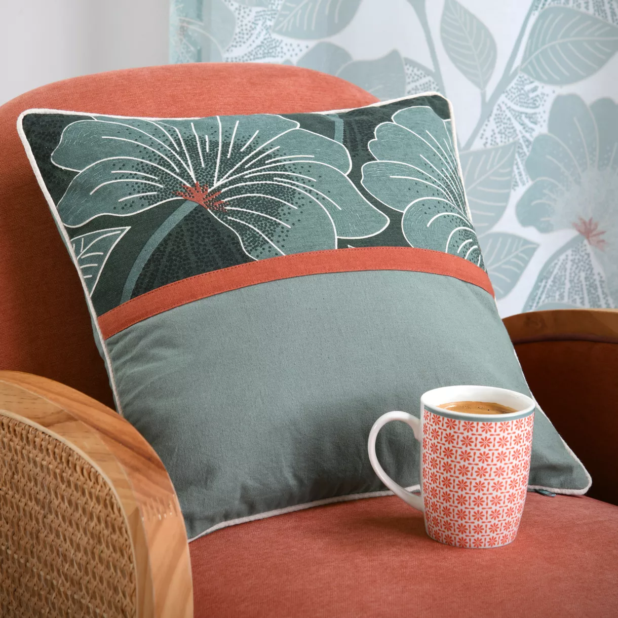 PARROT COUSSIN 40X40 EMERAUDE