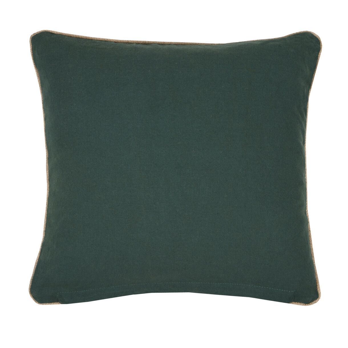 Cuscino quadrato di cotone (45 x 45 cm) Bunty Verde smeraldo