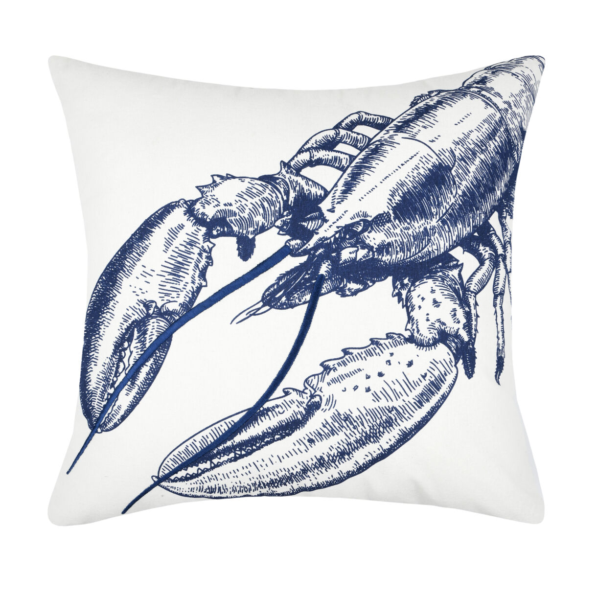 Cuscino quadrato (45 cm) Shellfish Blu marino