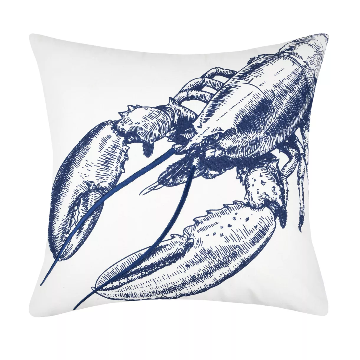 Cojín cuadrado (45 cm) Shellfish Azul marino