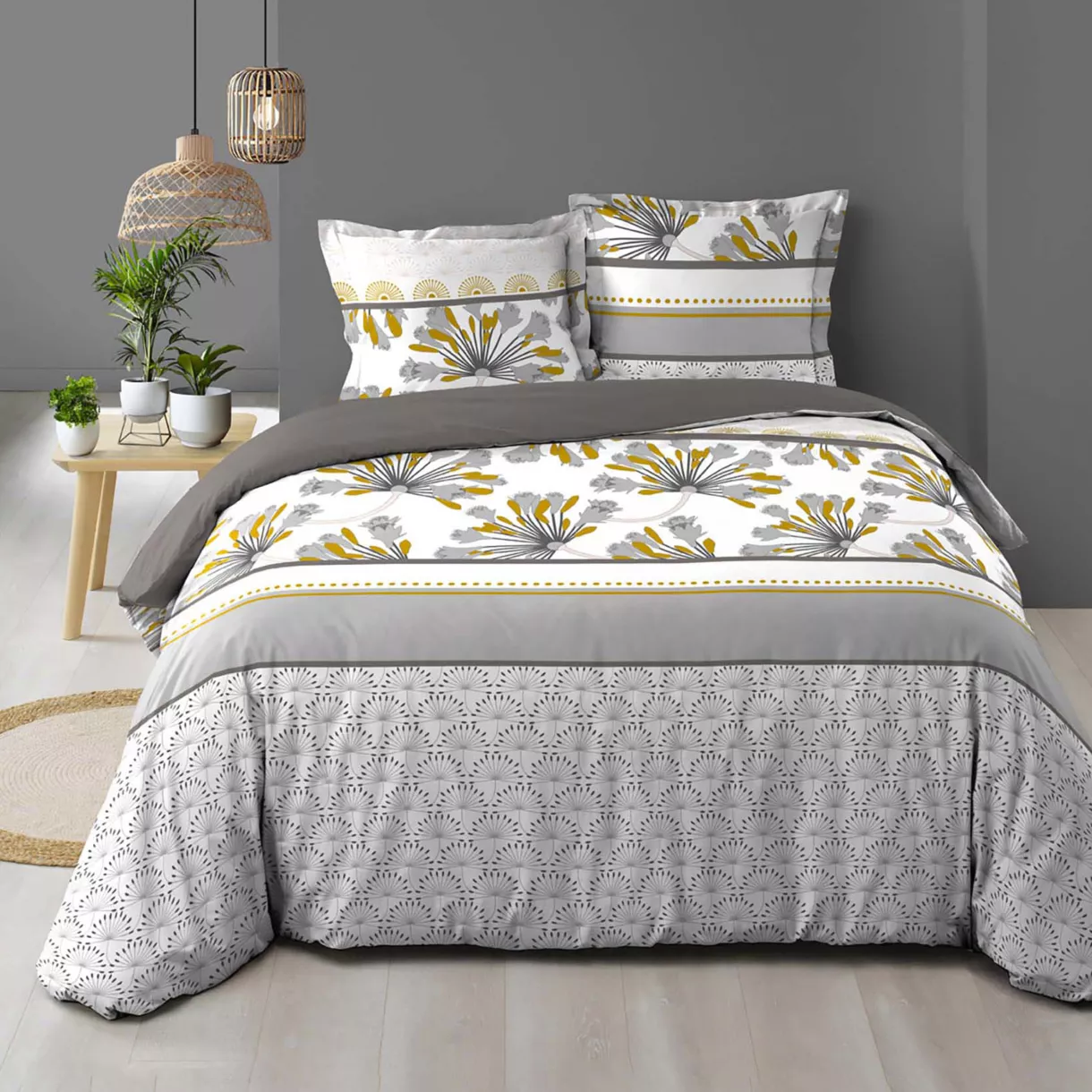PARURE 3 P. 240 x 220 CM IMPRIME 57 FILS ALLOVER CASABLANCA