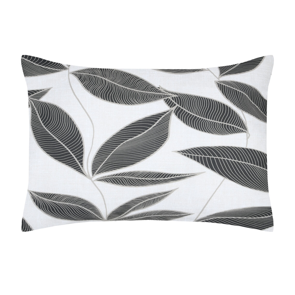Funda de almohada rectangular en percal de algodón (50 x 70 cm) Matisse Gris