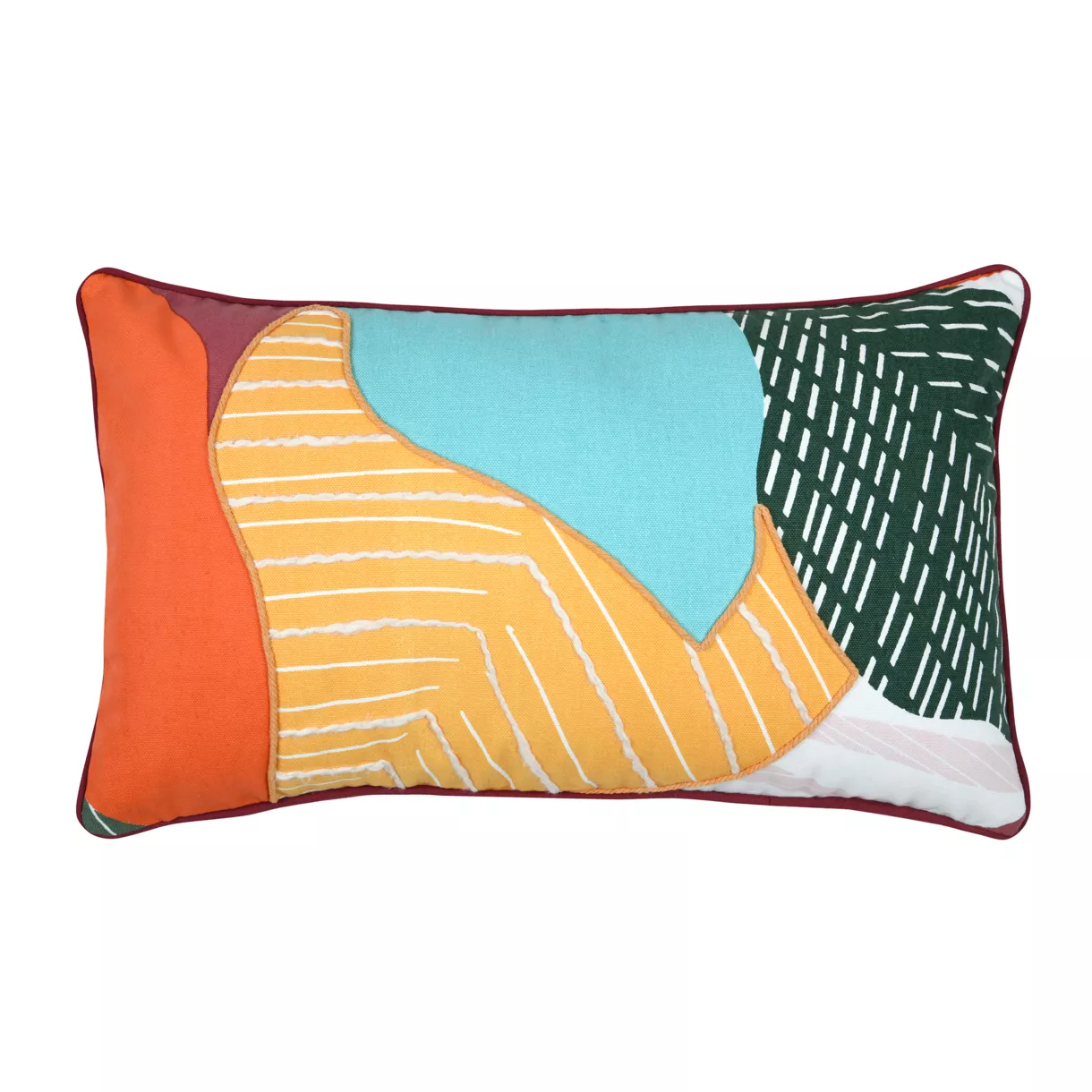 Coussin rectangulaire coton (50 cm) Frida Jaune moutarde
