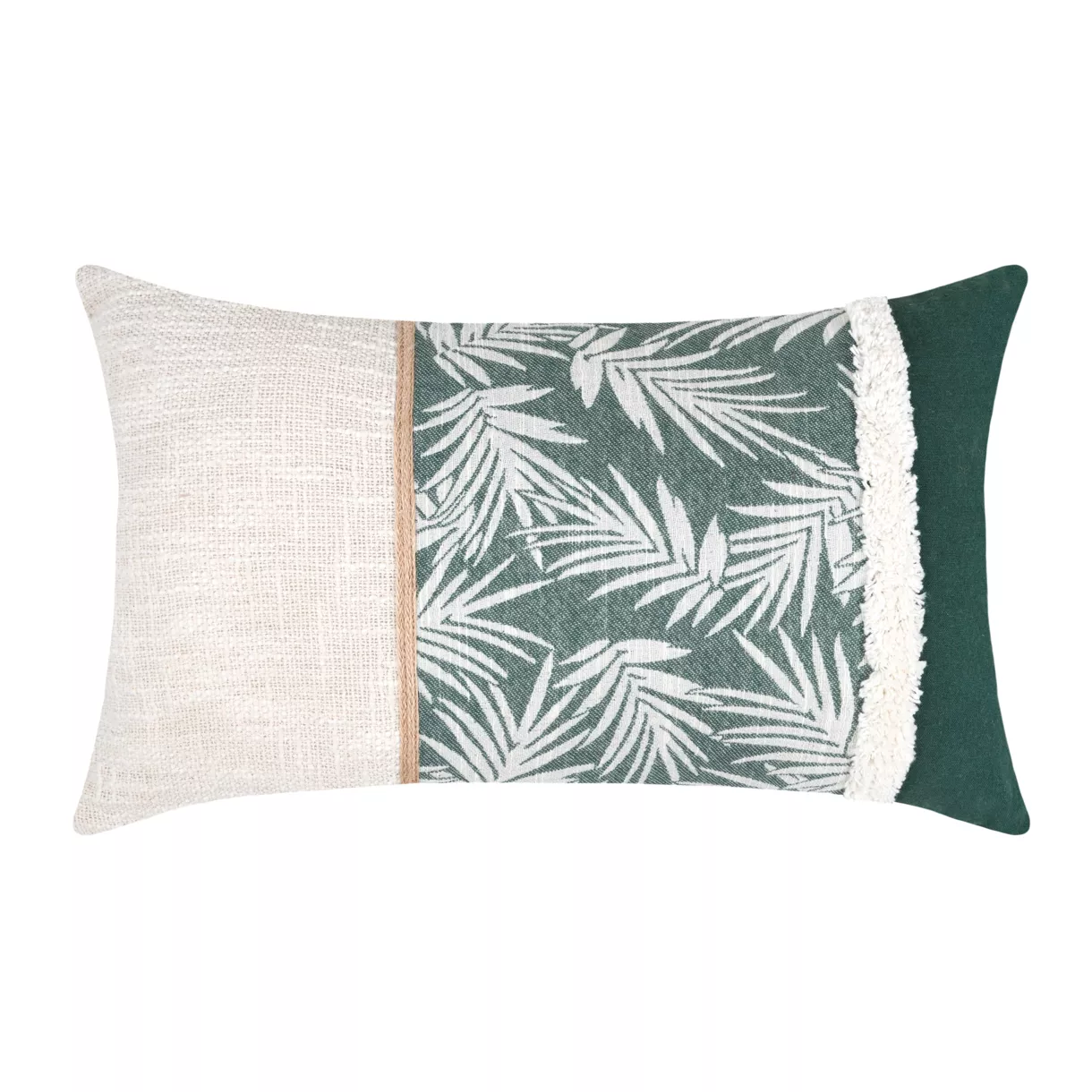 Coussin rectangulaire coton (50 cm) Bunty Vert
