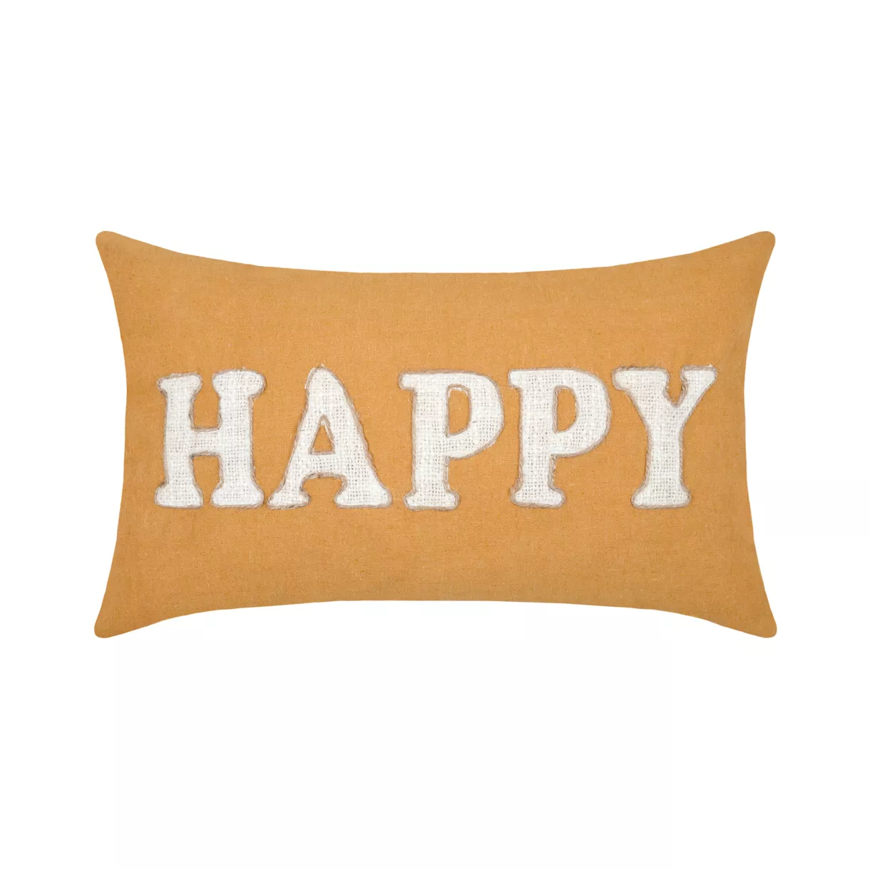 Coussin rectangulaire coton (50 cm) Happy Jaune curry