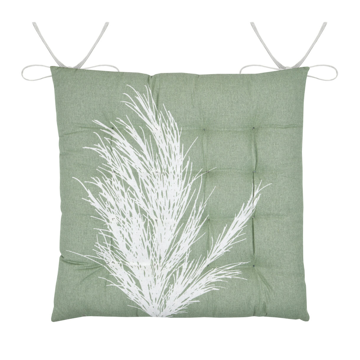 Cuscino per sedia quadrato cotone Coralia Verde