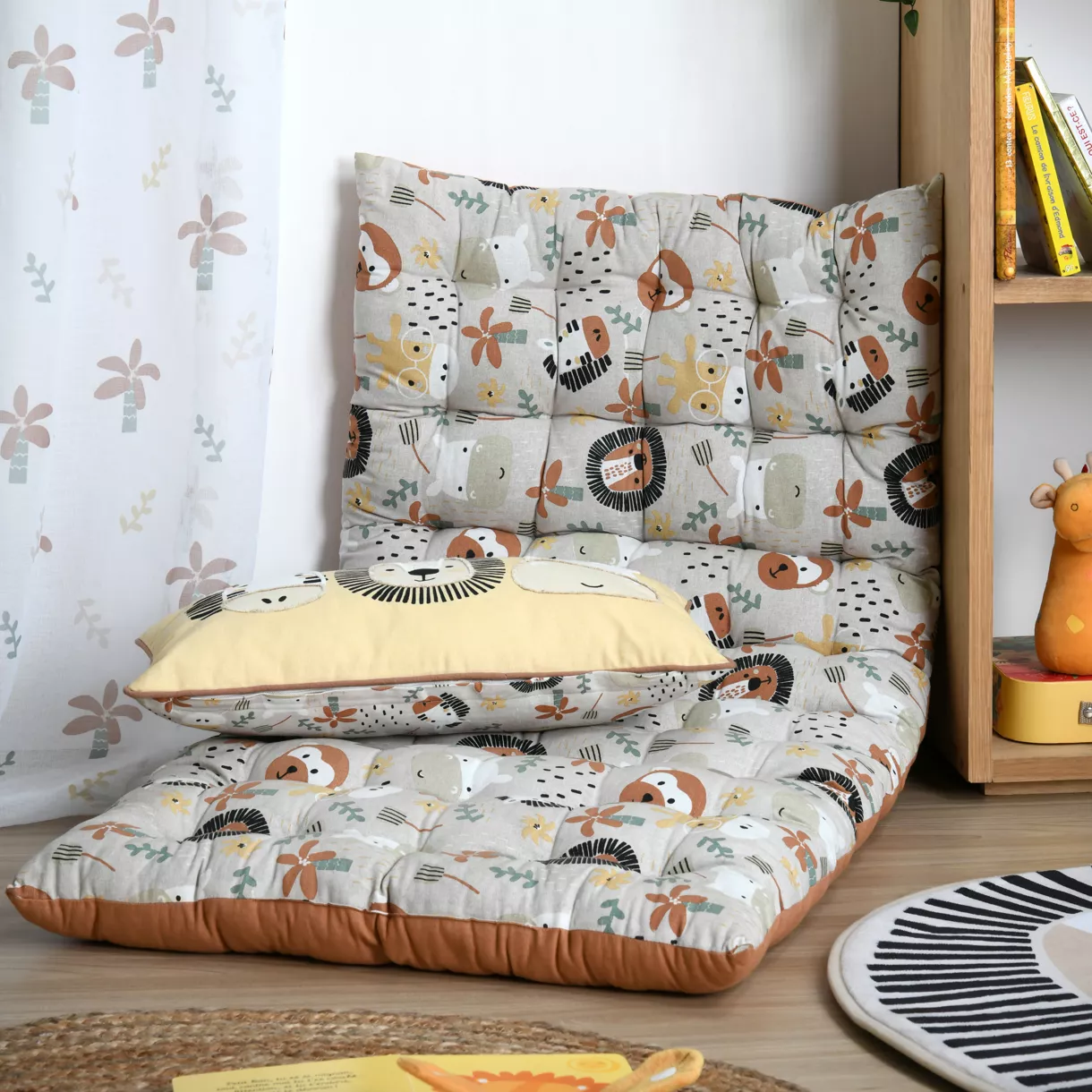 Colchoneta de suelo infantil en en algodón (60 x 120 cm) Coquin Beige