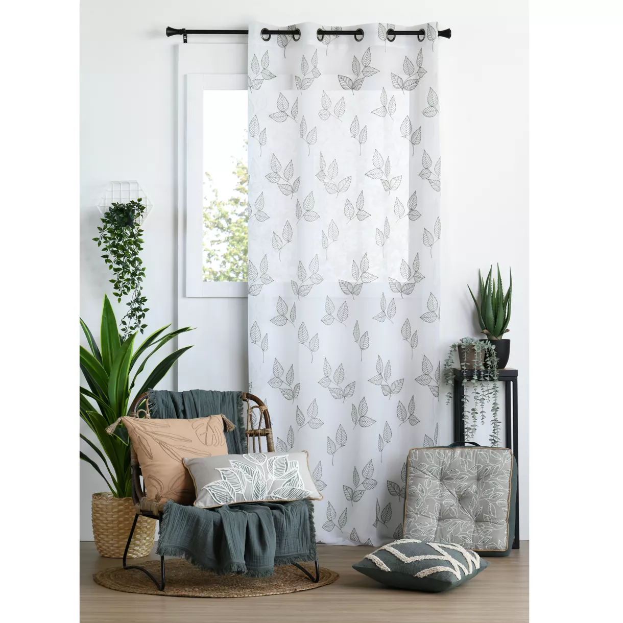 Visillo (140 x 260 cm) Manisa Verde salva