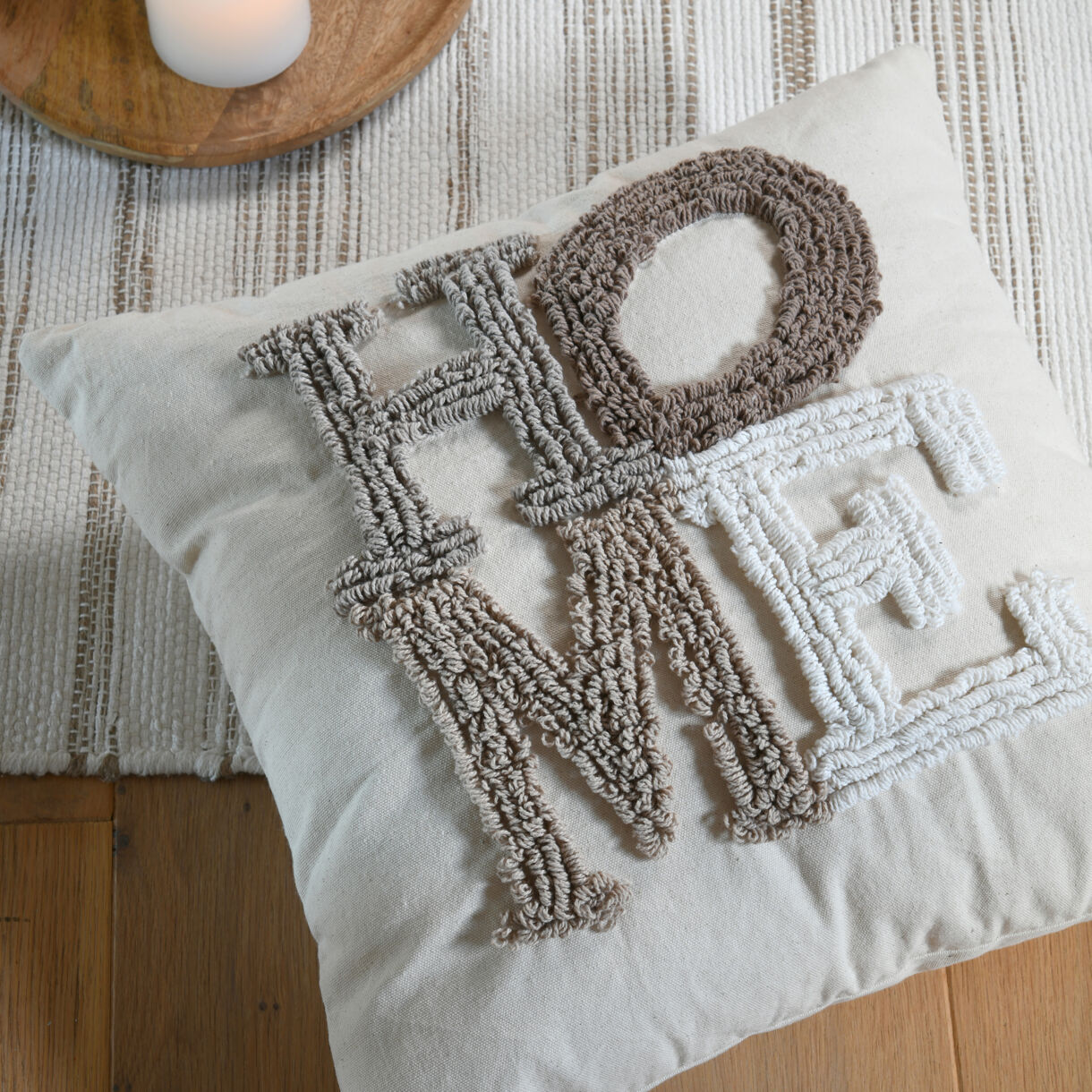 Cuscino quadrato di cotone (45 x 45 cm) Joanny Beige