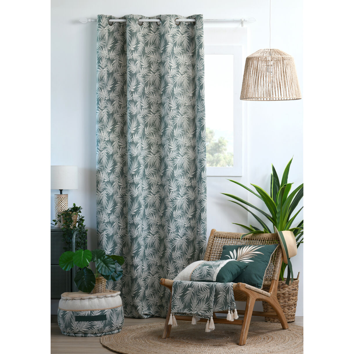 Vorhang aus Baumwolle (140 x 260 cm) Bunty Grün