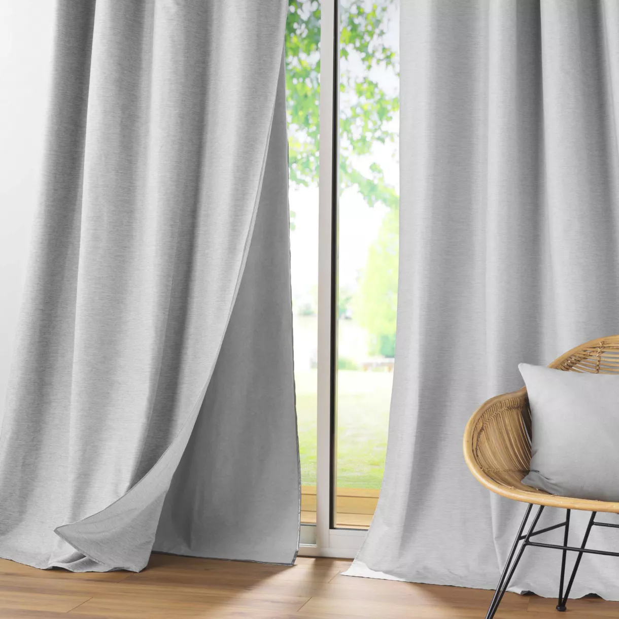 Cortina térmica con forro desmontable (140 x 260 cm) Coverline Gris claro