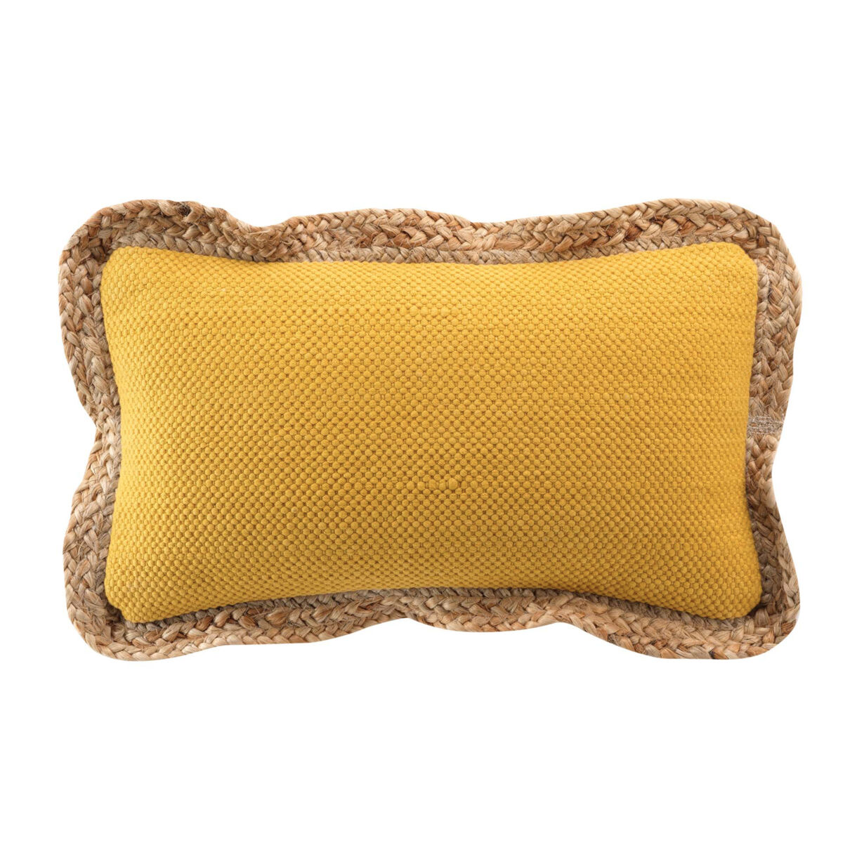 Cuscino rettangolare iuta e cotone (30 x 50 cm) Akina Giallo ocra