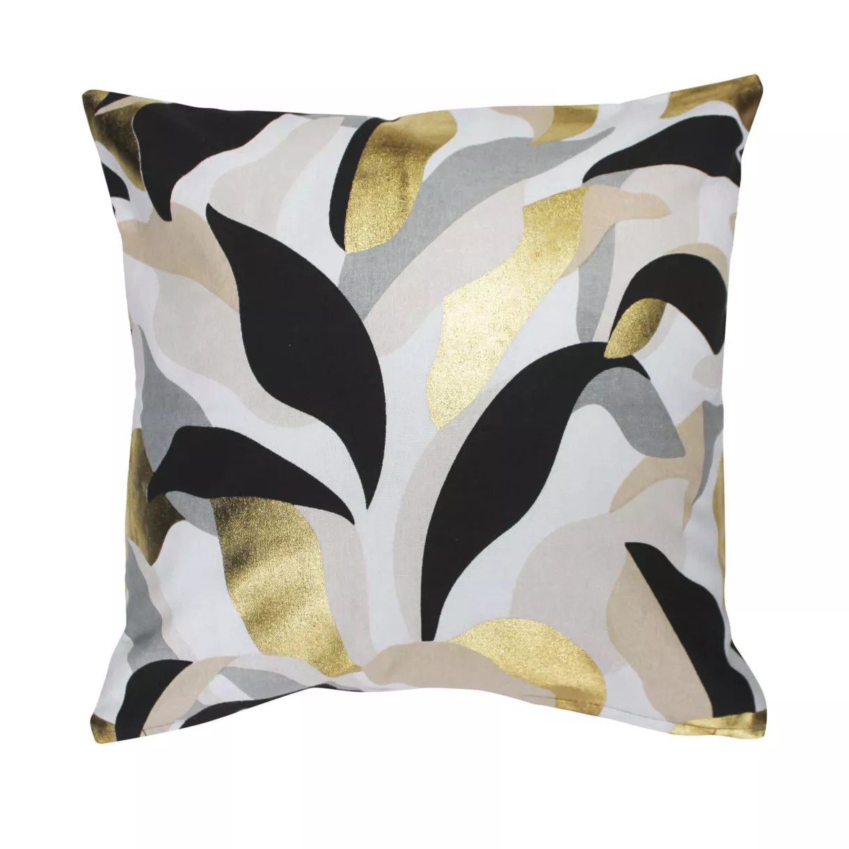 HOUSSE DE COUSSIN +ENCART 40 x 40 CM COTON IMPRIME OR YELIZ DES. PLACE