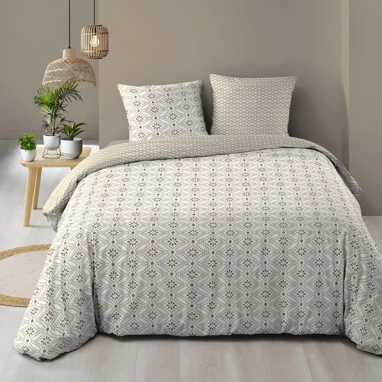 PARURE 3 P. 260 x 240 CM IMPRIME 57 FILS ALLOVER BRIANNA