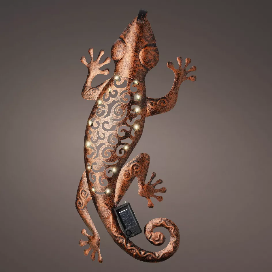 Solar lampe murale fer fixe GECKO BRUN
Avec interrupteur:Oui
Batterie brun L4.00-W24.00-H51.00cm-14L