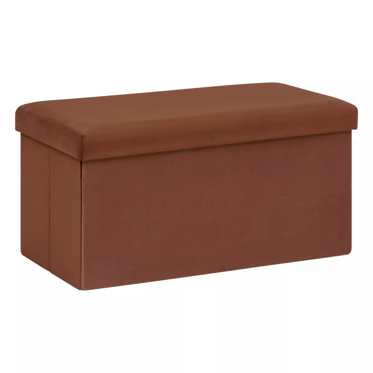 POUF PLI DBLE VEL TESS AMB L, 76 x P, 38 x H, 38 cm Ambre