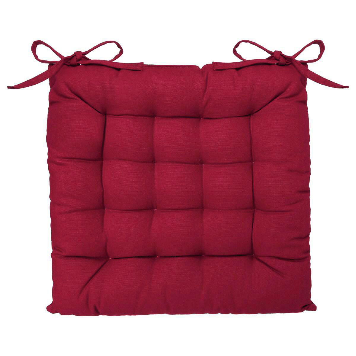 Cuscino per sedia quadrato Datara Rosso scuro 1
