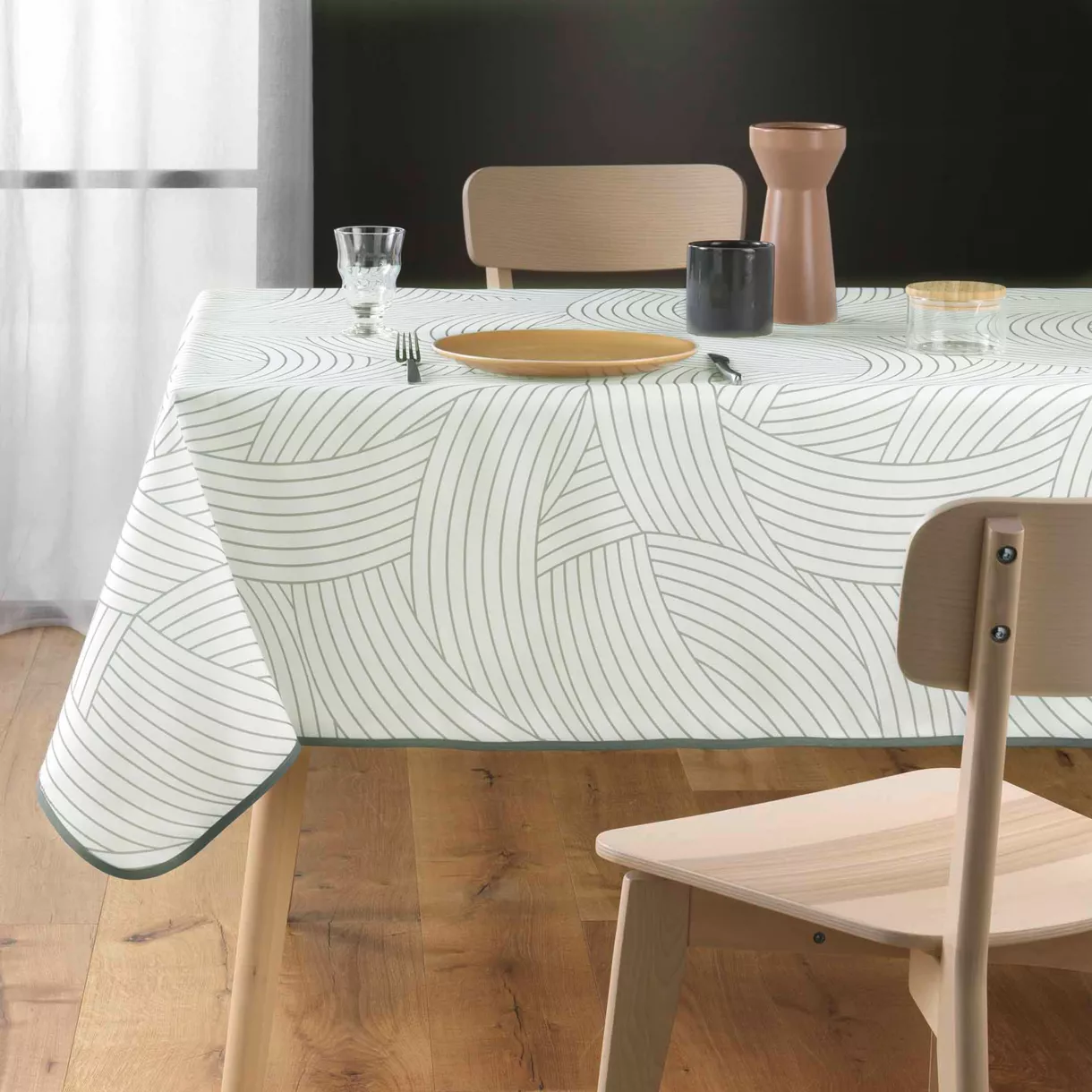 Mantel rectangular anti manchas (150 x 240 cm) Linea blanco