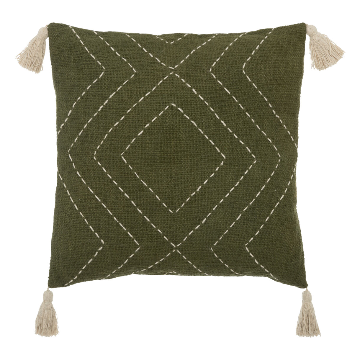 Cuscino quadrato policotone (45 x 45 cm) Exotic panama Verde cachi