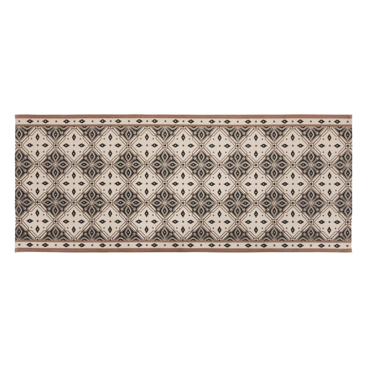 TAPIS COUL ANTISLIP MOSA80X200 L, 200 x P, 80 x H, 0,5 cm Noir & Blanc