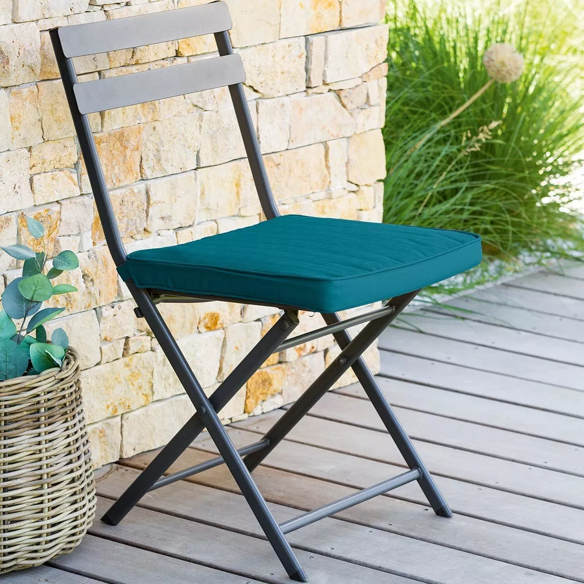 Cojín para silla (40 cm) Korai Azul Trullo
