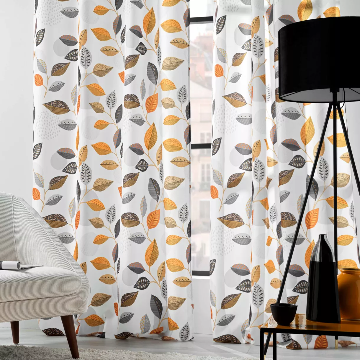 RIDEAU A OEILLETS 140 x 260 CM POLYESTER IMPRIME VAHINE
