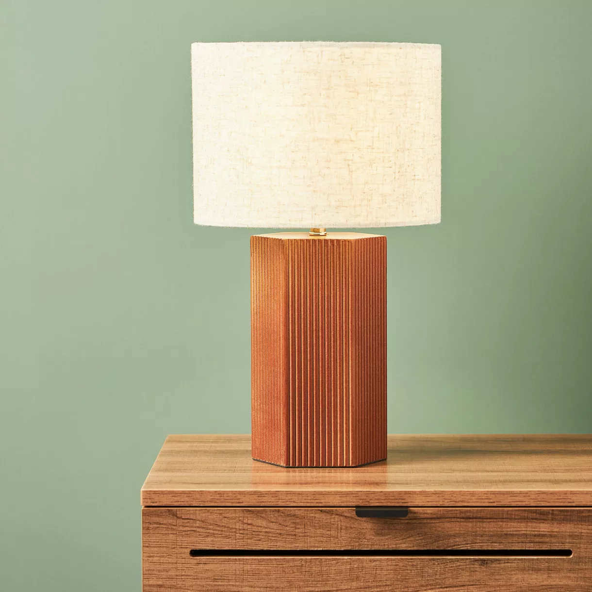 LAMP.MDF.LIN.RIVAGE.BEIGE.MARR Dim : D25xH43 cm