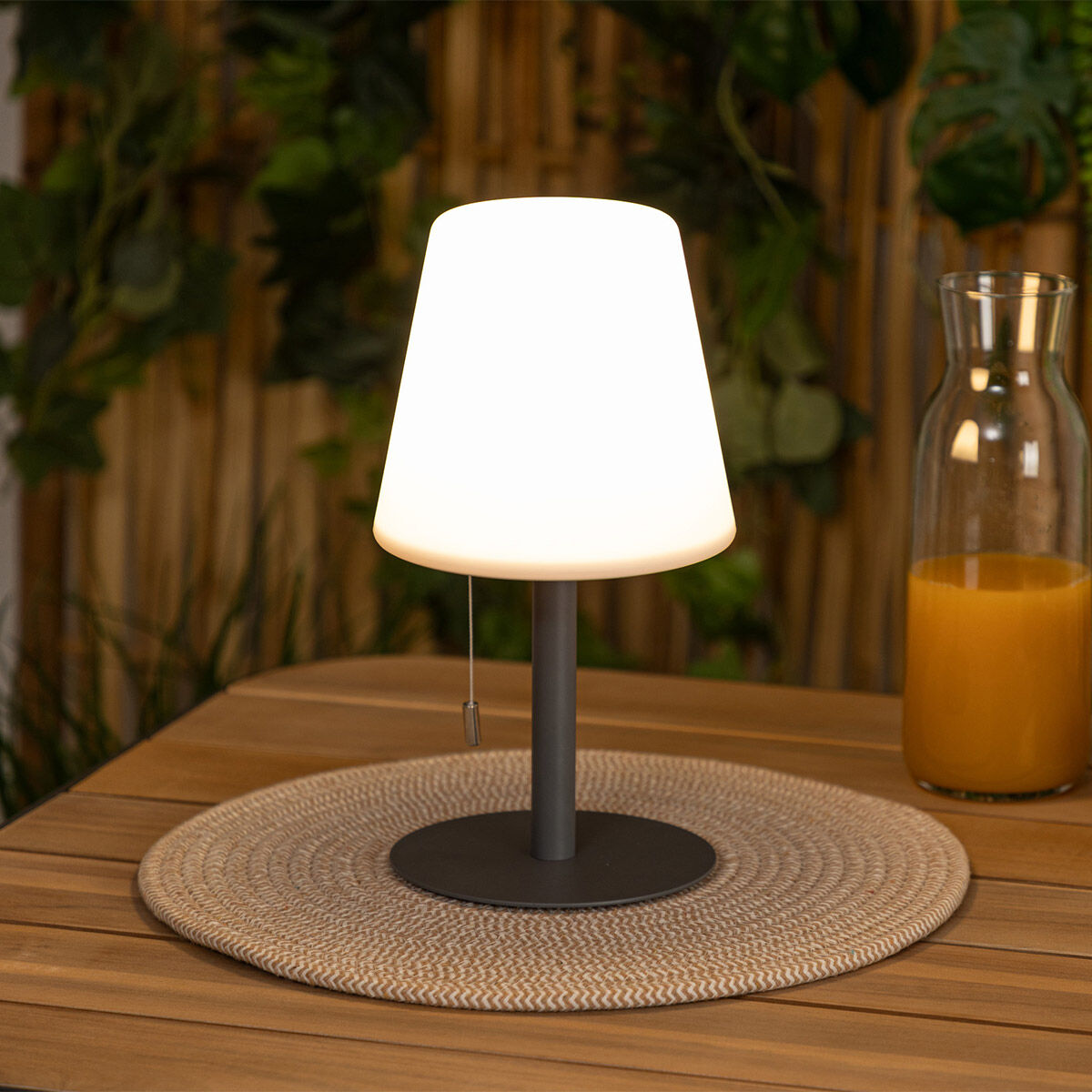 Lampe de table extérieur sans fil Zack - Gris graphite