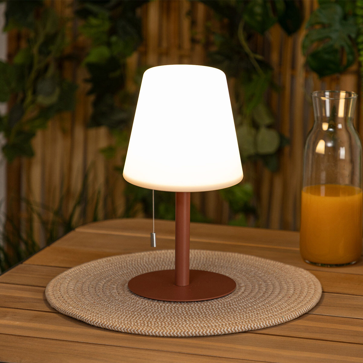 Lámpara de mesa exterior sin cable Zack - Ambar