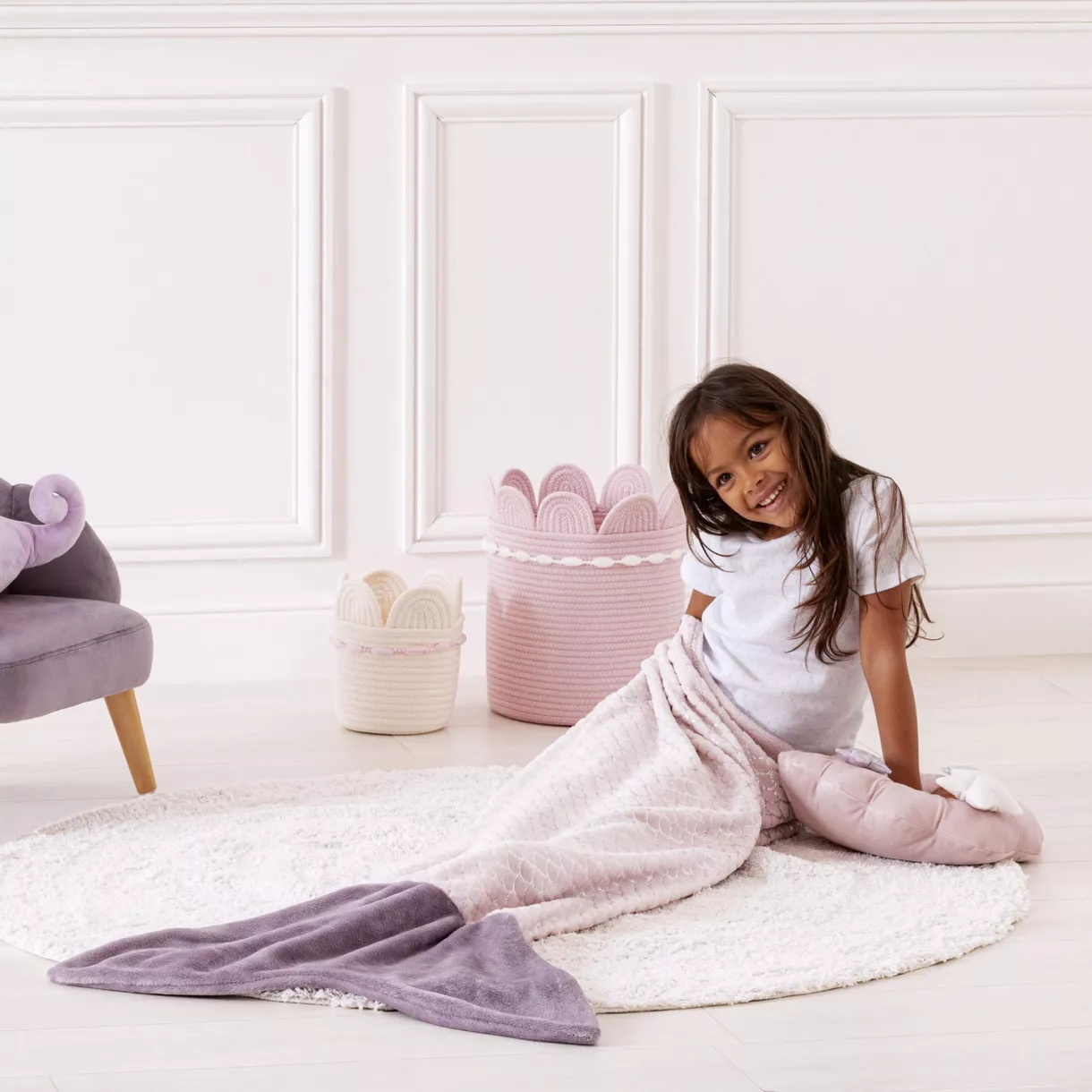 PLAID FLANEL SIRENE 130X65 L, 63 x P, 0,2 x H, 130 cm Rose