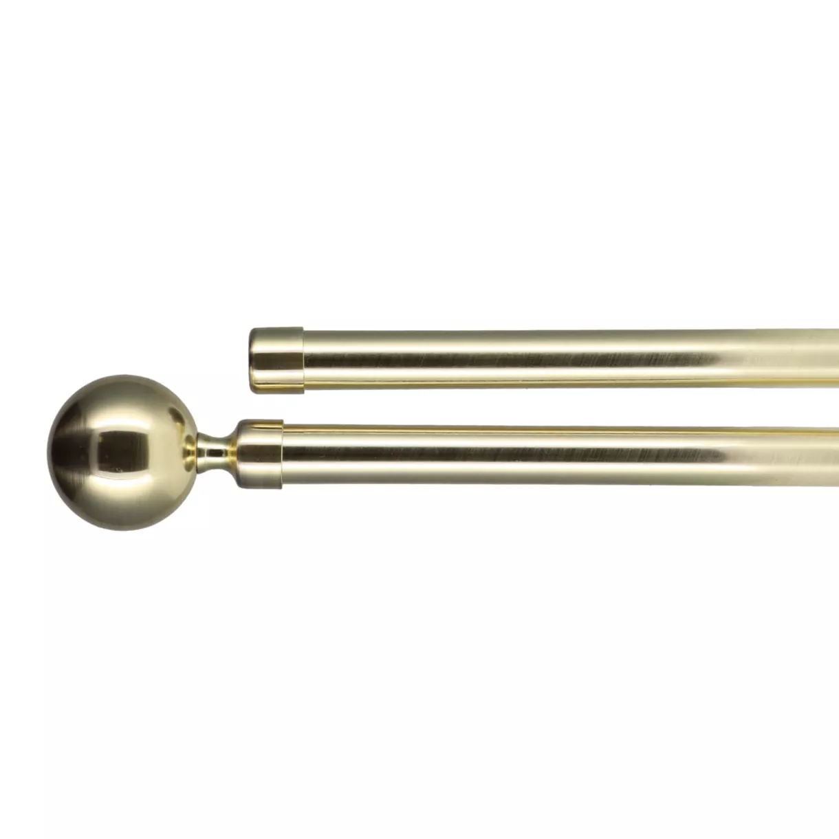 Kit de barra extensible para cortina  doble barra (L210 - L380 cm / D19 mm) Paloma Oro