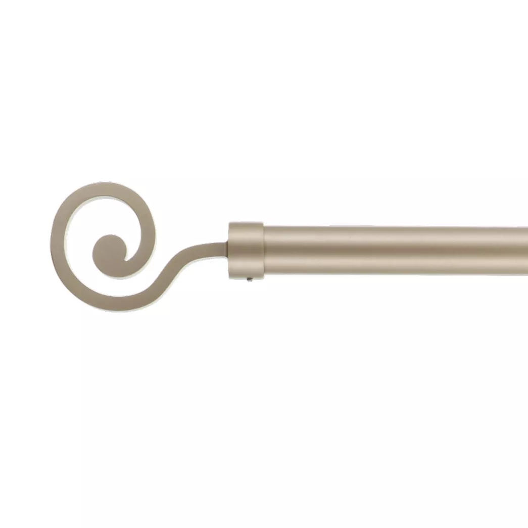 Verlengbare Gordijnroede Kit (L210 - L380 cm/ D28 mm) Dream Goud mat