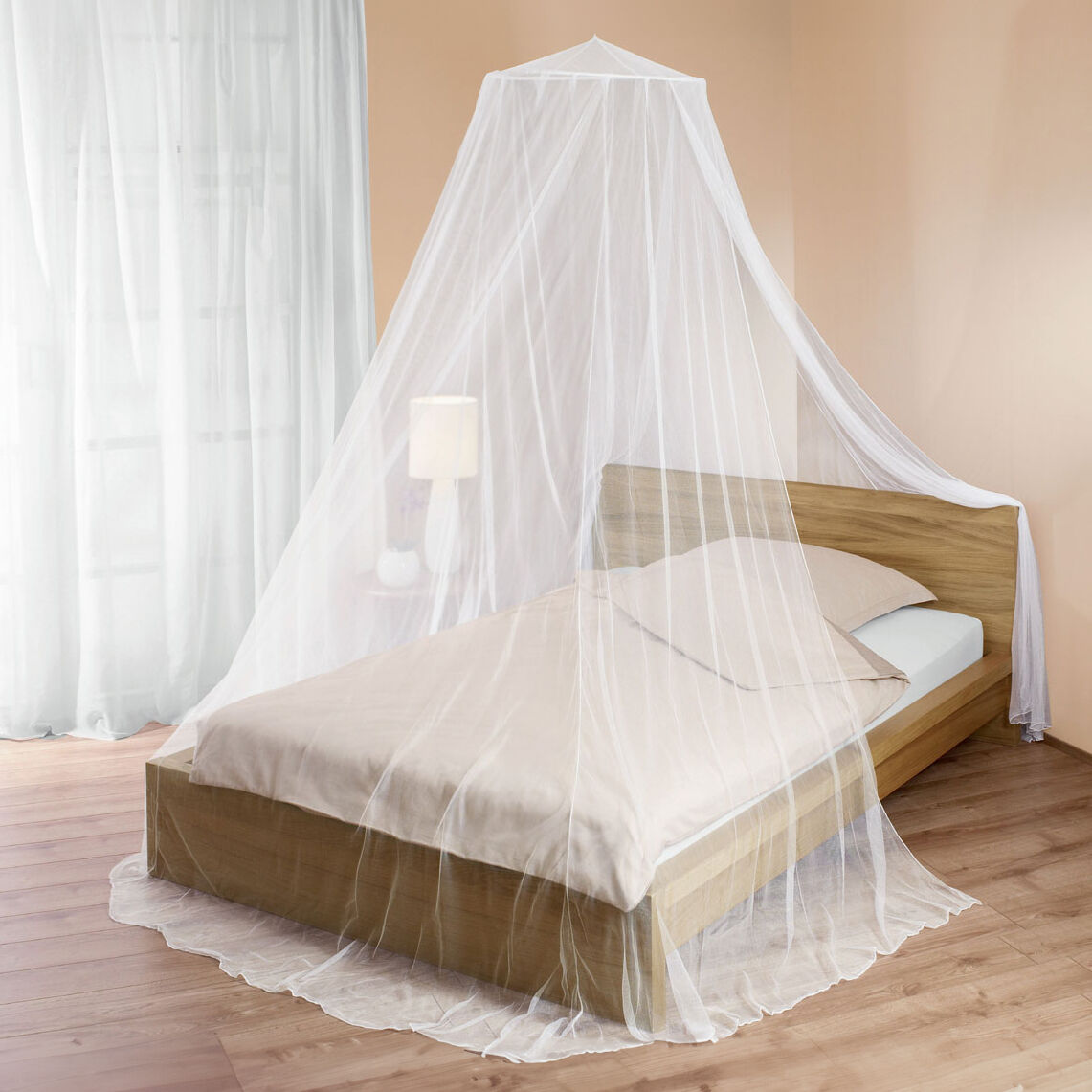 Dosel de cama tipo mosquitera (D60 cm) Blanco