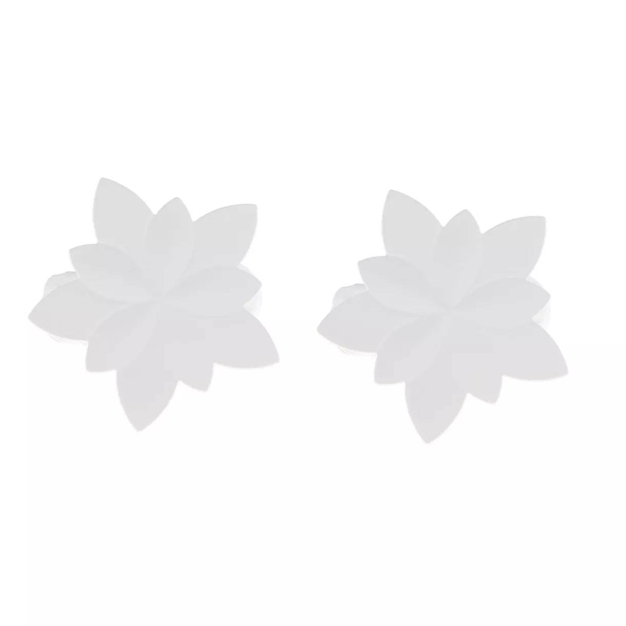 Set van 2 gordijnklemmen Nymphéas Wit mat
