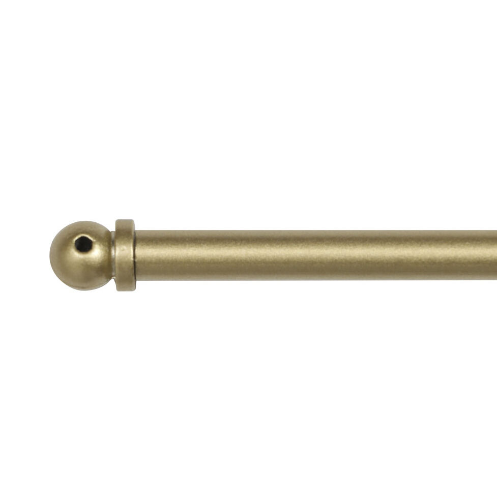 Verlengbare ronde gordijnroede (L40 - 60 cm/D7 mm) Pietro Goud