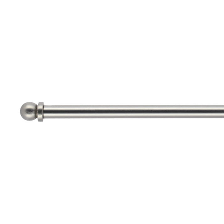 Verlengbare ronde gordijnroede (L60 - 80 cm/D7 mm) Pietro Silver