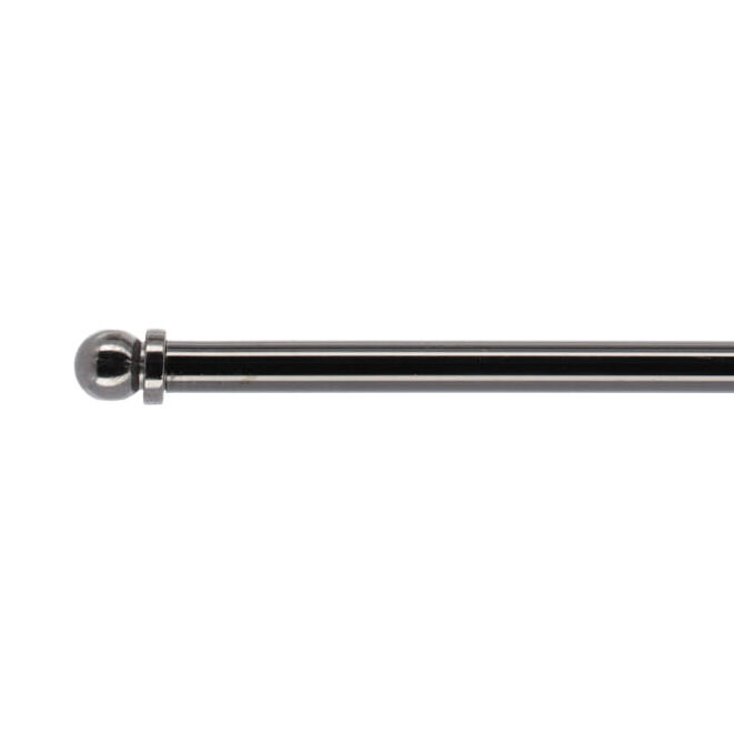 Verlengbare ronde gordijnroede (L60 - 80 cm/D7 mm) Pietro Grafiet grijs
