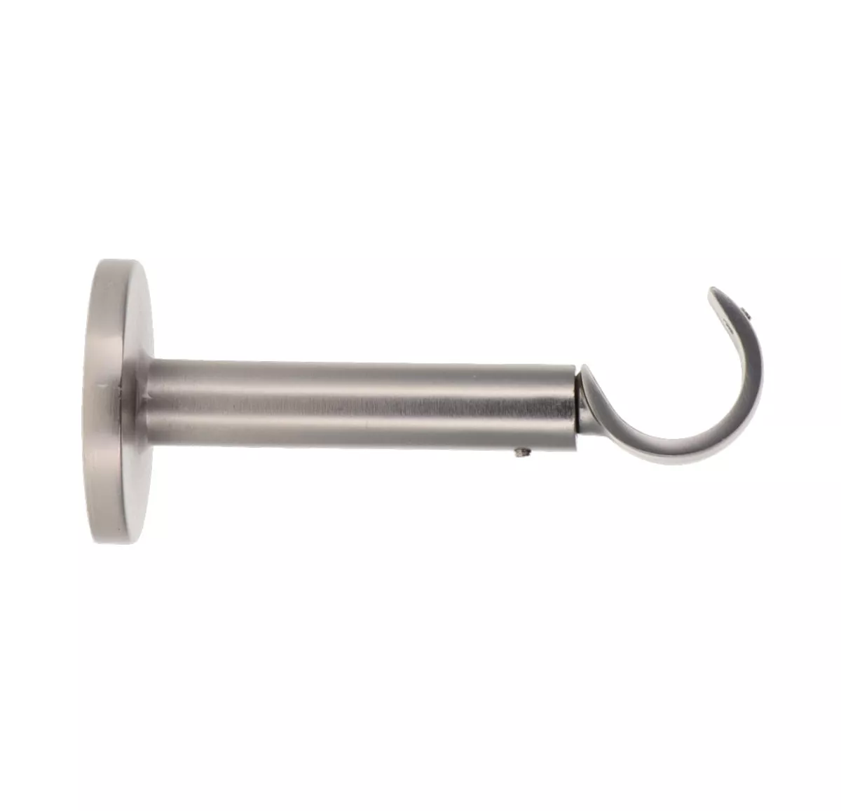 Soporte tipo canal para barra extensible (L115 - 155 / D28 mm) Lino Plata mate