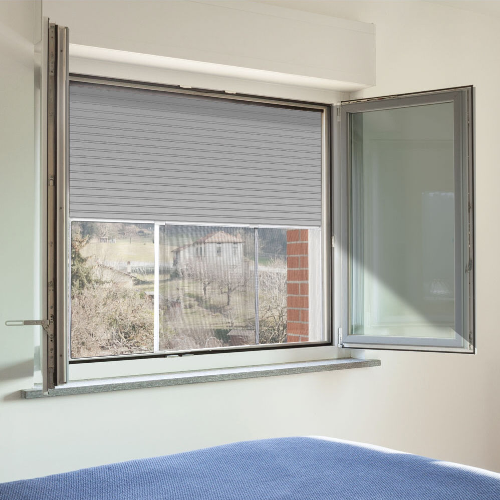 Mosquitera  con marco extensible para ventana enrollable (50/90 x 40 cm) Moustyk Blanco
