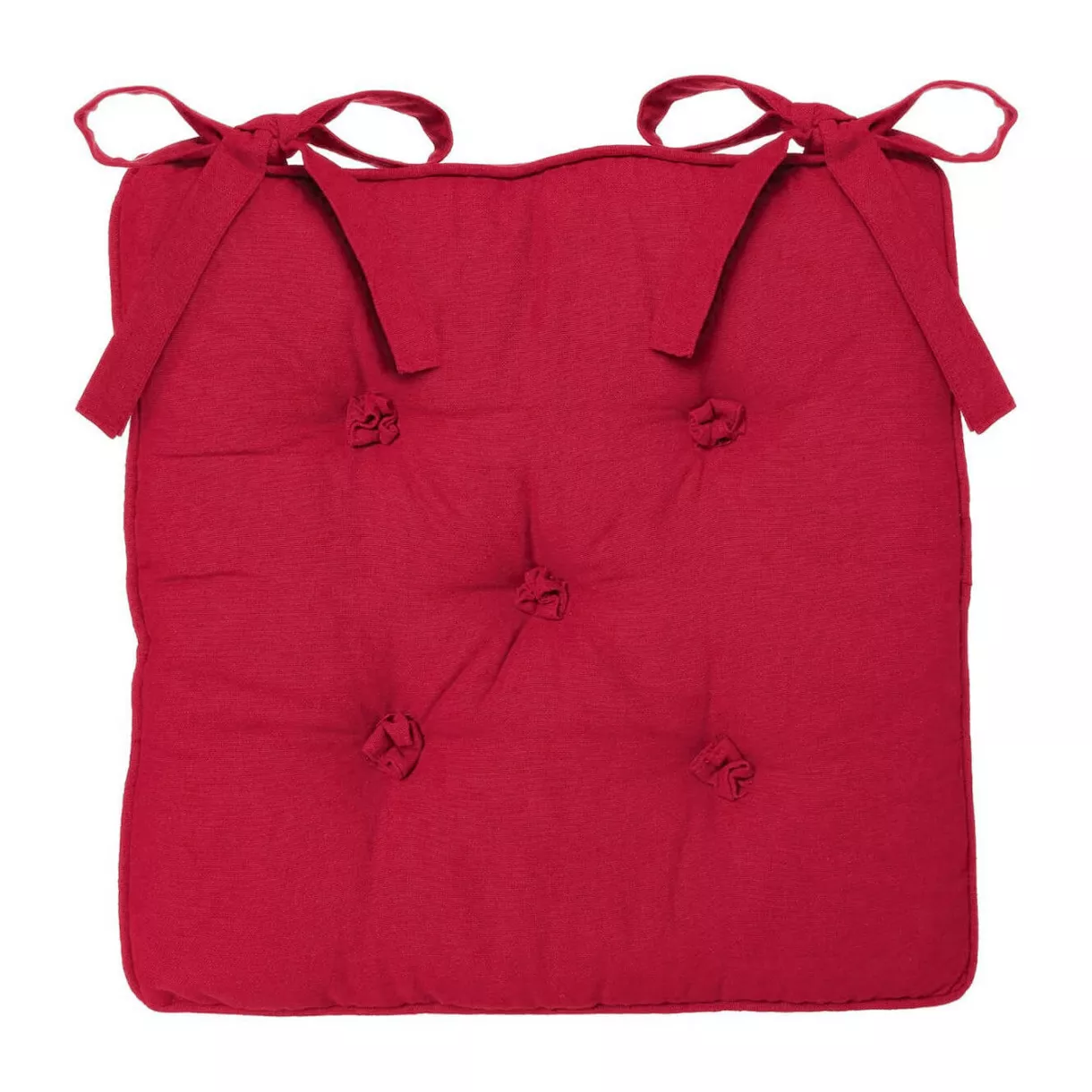 Coussin de chaise carré Datara 5 points Rouge 1