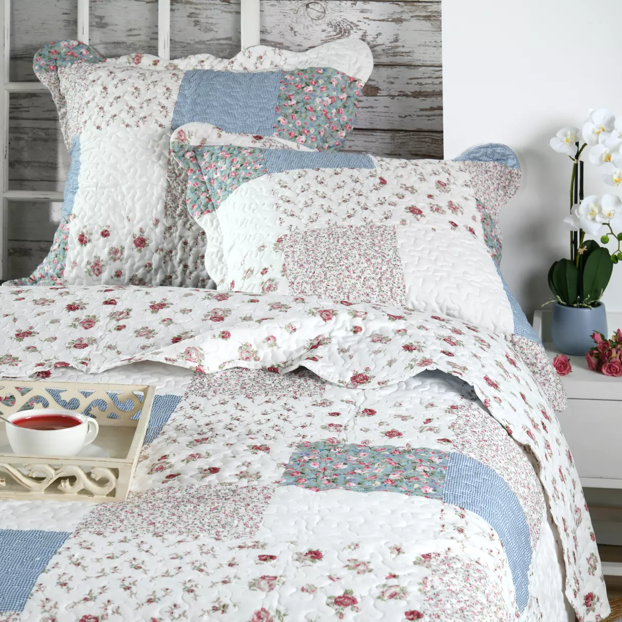 Colcha y fundas de almohada (260 x 240 cm) Agnes Multicolor
