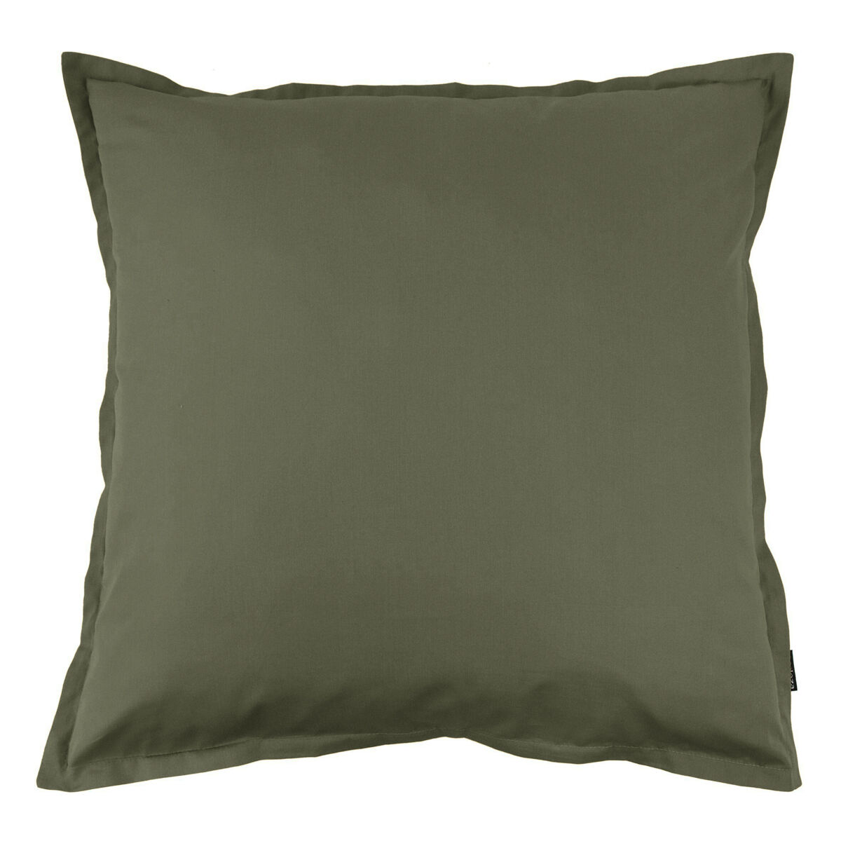 Funda de almohada cuadrada de percal de algodón (80 x 80 cm) Cali Verde romero