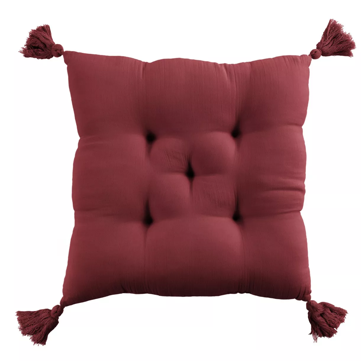 Coussin de chaise (40 cm) Gaïa Lie de vin 1