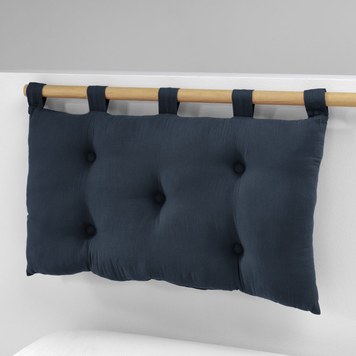 Testata letto garza di cotone (80 cm) Gaïa Blu notte 1