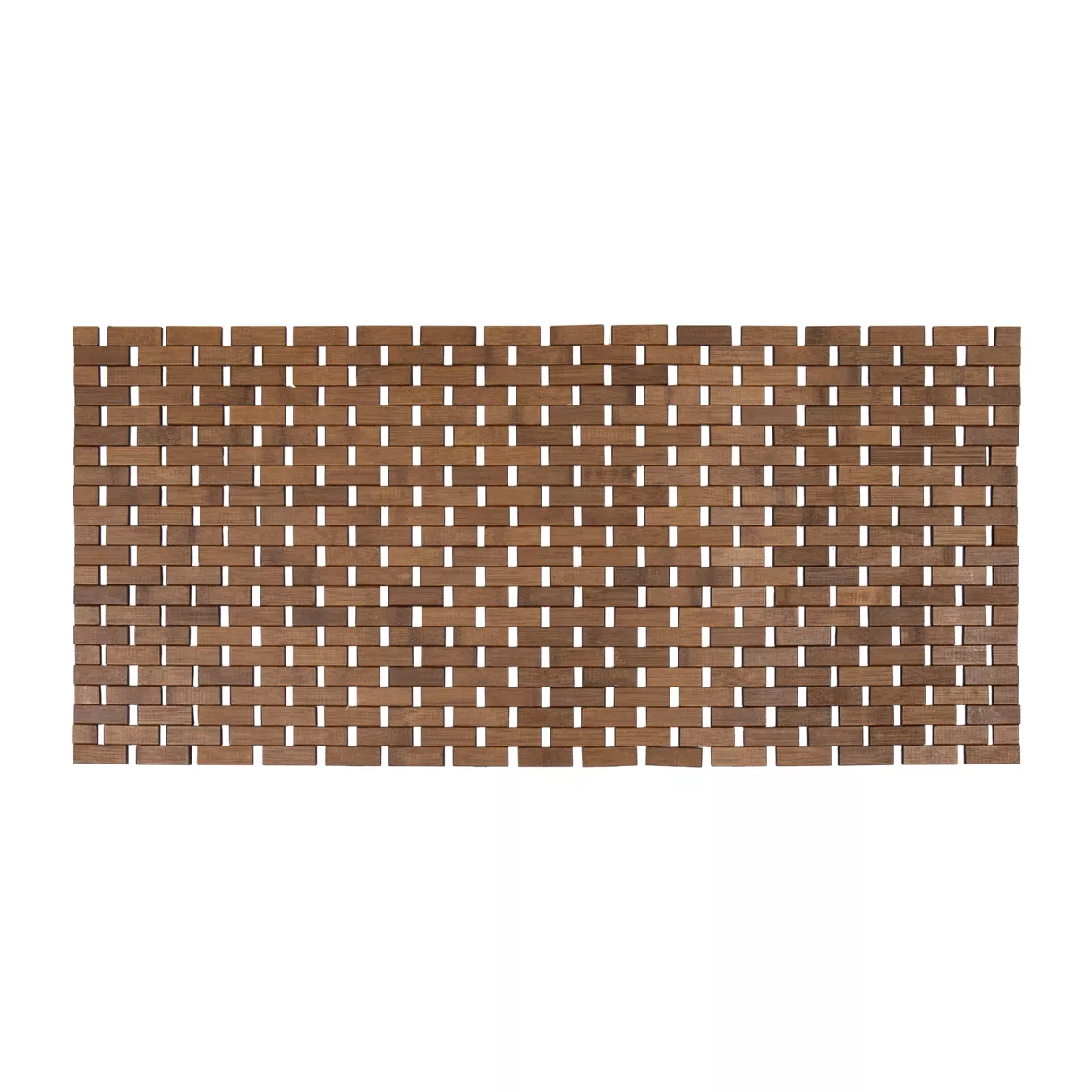 Badmat Rechthoekige bamboe Rooster (45 x 100 cm) Antislip Bruin