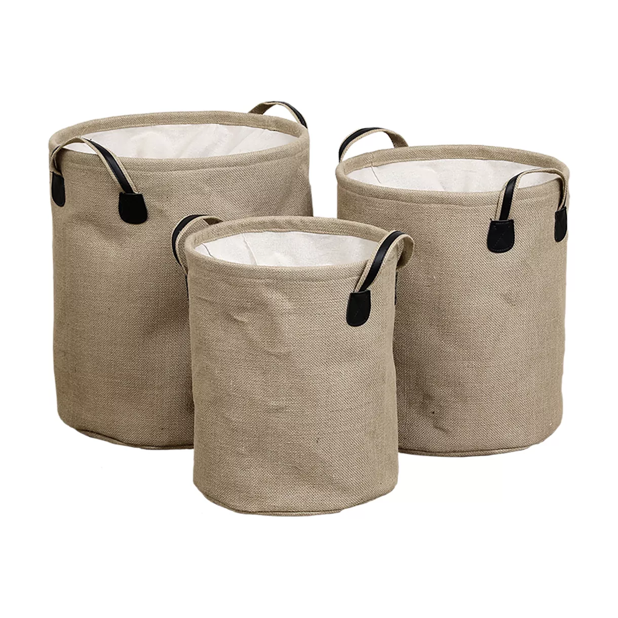 Set van 3 wasmanden jute (H49 cm) Dino Beige