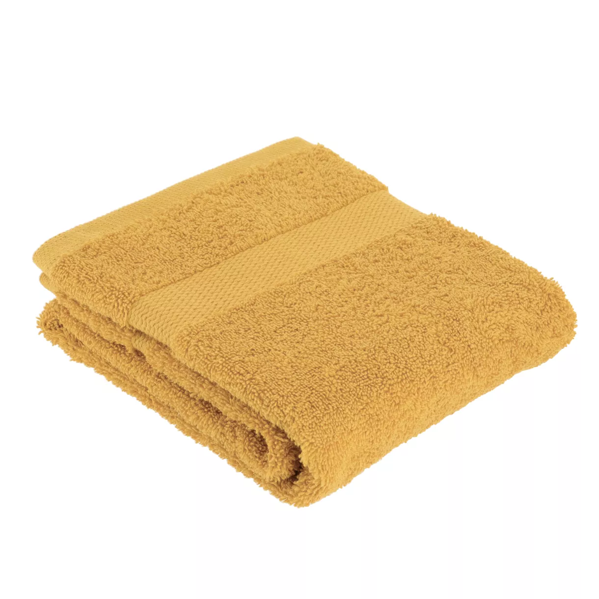 SERVIETTE DE TOILETTE 50X90 CM 100% COTON - MOUTARDE