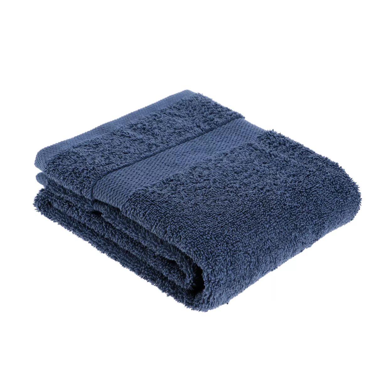 SERVIETTE DE TOILETTE 50X90 CM 100% COTON - BLEU MARINE