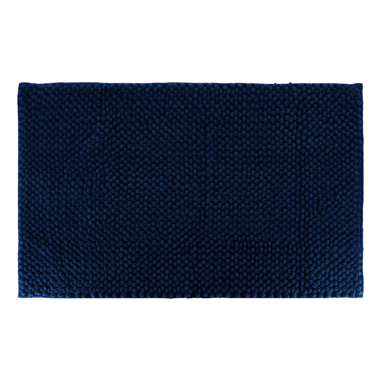 TAPIS MICROFIBRE BOULES 50X80 CM - BLEU MARINE