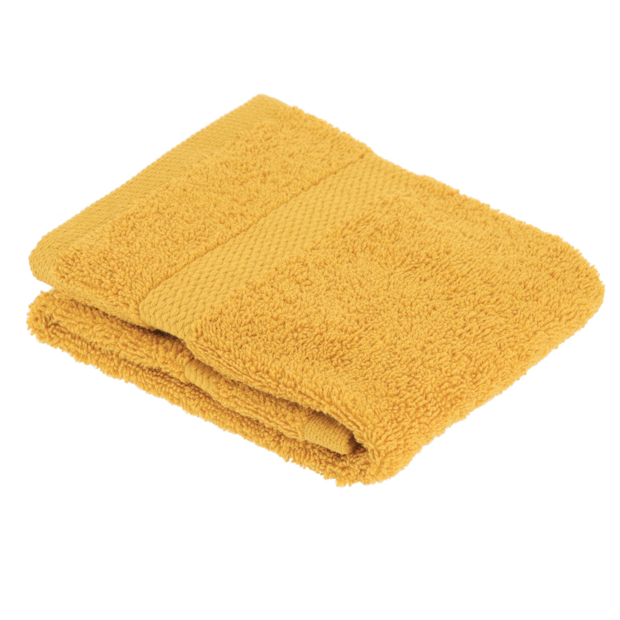 Serviette de bain coton (30 x 50 cm) Timeless Jaune moutarde